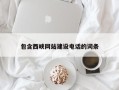 景德镇包含西峡网站建设电话的词条